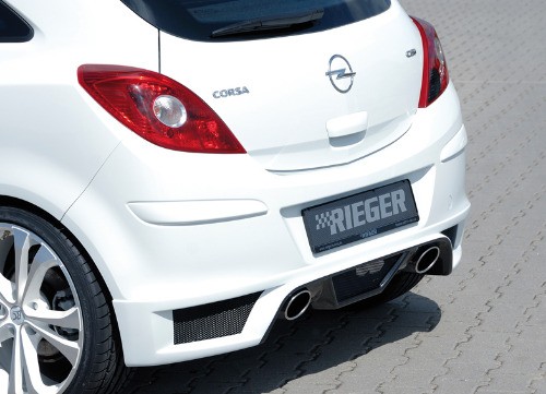 Rieger tuning spoiler pod originální zadní nárazník pro Opel Corsa