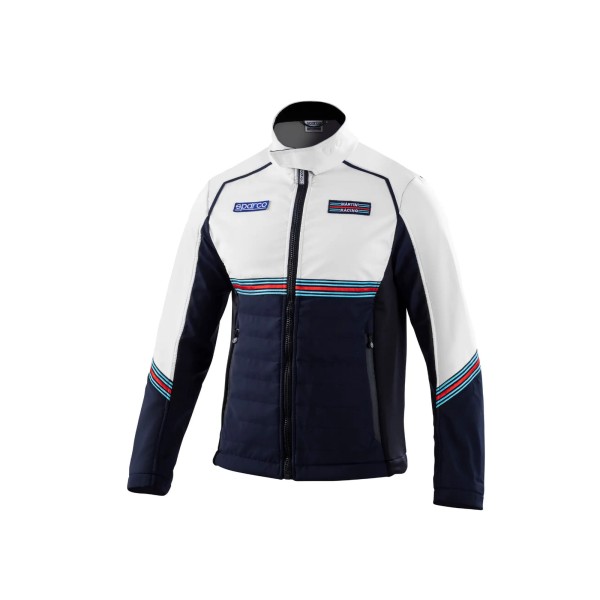 Sparco softshell bunda Martini Racing, barva: modro-bílá