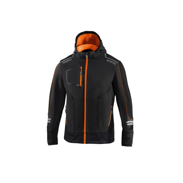 Sparco technická softshell bunda York, barva: černo-oranžová