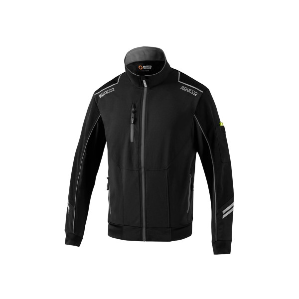 Sparco technická softshell lehká bunda, barva: černo-šedá