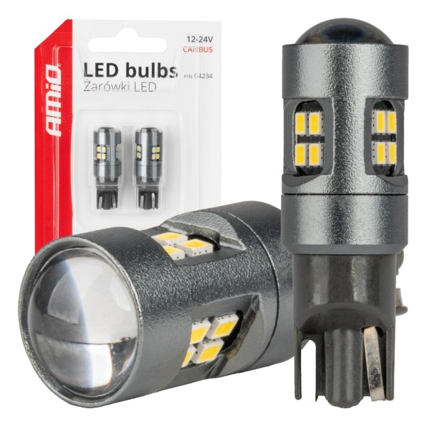 LED žárovky s CANBUS T10 W5W 16SMD 12/24V Bílé