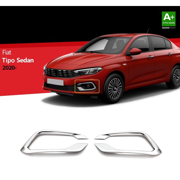 Nerez rámečky mlhovek Fiat Tipo Sedan FL - lesklý chrom