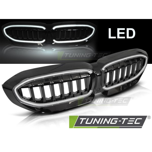 BMW G20/G21 19-22 - Přední ledvinky BLACK s LED