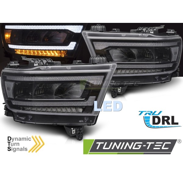 DODGE RAM 19-22 - přední světla LED DRL SEQ