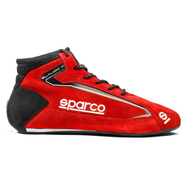 Závodní boty Sparco SLALOM+, s homologací FIA, barva červená