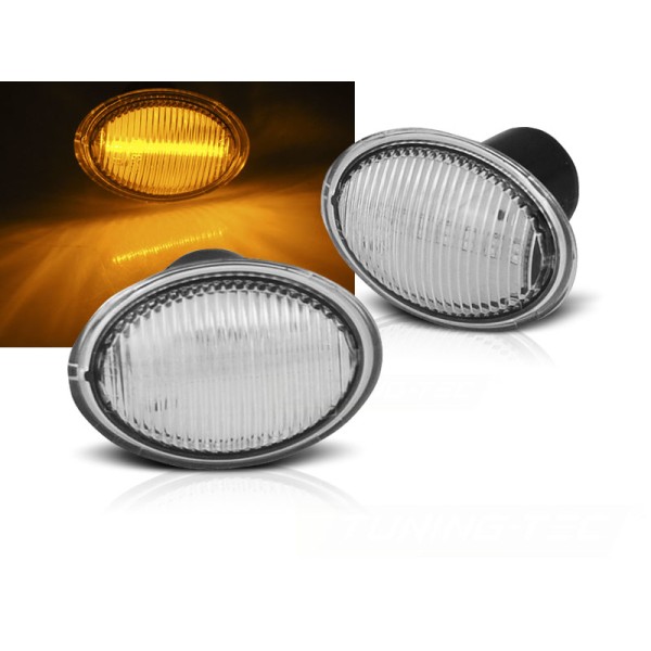 FIAT 500 07-15 - LED blikače chrom