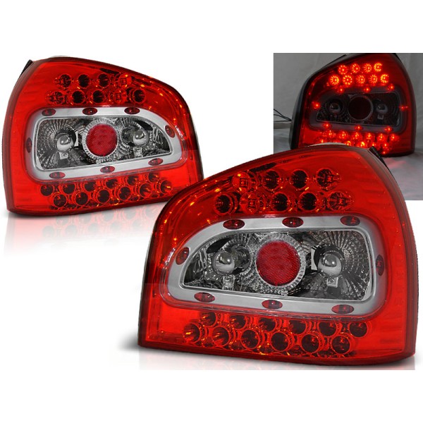 AUDI A3 96-00 3D/5D - zadní LED světla červeno bílá