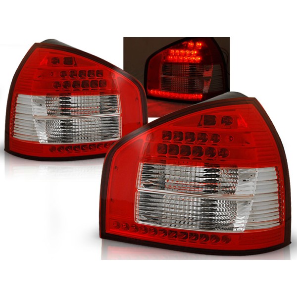 AUDI A3 96-00 3D/5D - zadní LED světla červeno bílá