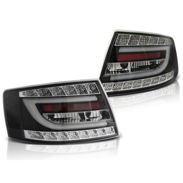 AUDI A6 C6 SEDAN 04-08 - zadní LED světla černá 7-pin LED BAR