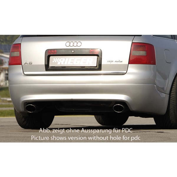 Rieger spoiler pod zadní nárazník S6-Look pro Audi A6 4B avant před faceliftem r.v. 01/97-06/01, plast ABS bez povrchové úpravy