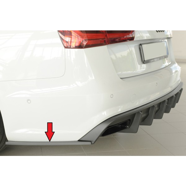 Rieger spoiler pod zadní nárazník na levé straně pro Audi A6 S6 4G, C7 sedan r.v. 09/14-, plast ABS bez povrchové úpravy