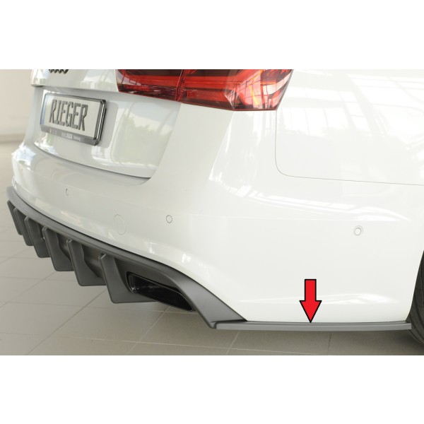 Rieger spoiler pod zadní nárazník na pravé straně pro Audi A6 S6 4G, C7 sedan r.v. 09/14-, plast ABS bez povrchové úpravy