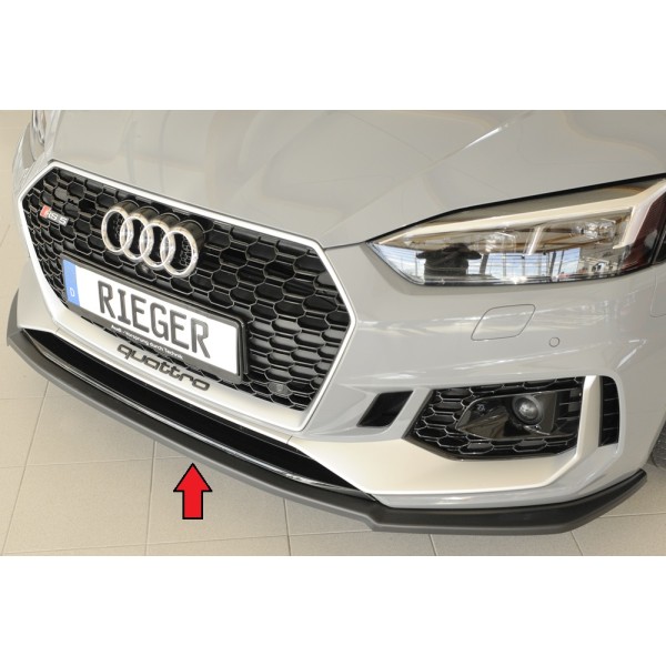 Rieger lipa pod přední nárazník pro Audi RS5 B9, F5 kupé, 03/17-02/20, plast ABS bez povrchové úpravy