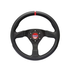 Sparco R383 sportovní volant 330 mm, materiál věnce: kůže s černým prošitím