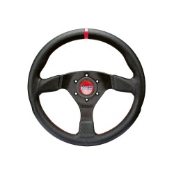 Sparco R383 sportovní volant 330 mm, materiál věnce: kůže s červeným prošitím