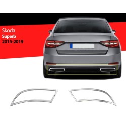 Škoda Superb III 2015-2019 - Nerez rámečky koncovek výfuku