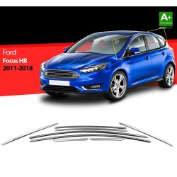 Nerez lišty horní hrany oken dveří Ford Focus III Hatchback