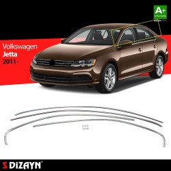 Nerez lišty horní hrany oken dveří Volkswagen Jetta A6