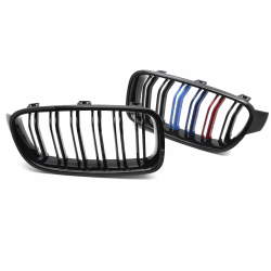 BMW F30/F31 2011-2018 - Přední maska double bar černá lesklá s trikolórou