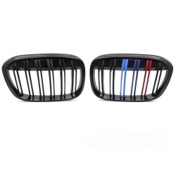 BMW X1 F48 2015-2020 - Přední maska černá lesklá double bar s trikolórou
