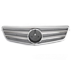 Mercedes třídy C W204 / S204 2007-2014 - Přední maska stříbrná s chromem