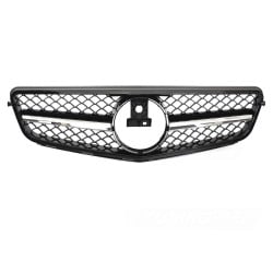 Mercedes třídy C W204 / S204 2007-2014 - Přední maska černá s chromem