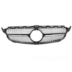 Mercedes třídy C C205/A205 2015-2018 - Přední maska DIAMOND černá s chromem