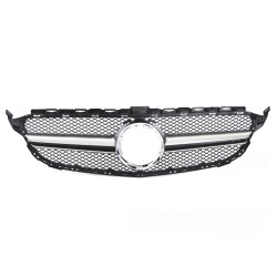 Mercedes třídy C C205/A205 2018-2023 - Přední maska černá se stříbrným