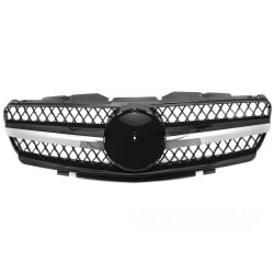 Mercedes SL R230 2001-2006 - Přední maska černá s chromem