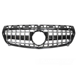 Mercedes W176 2012-2015 - Přední maska SPORT STYLE černá lesklá s chromem