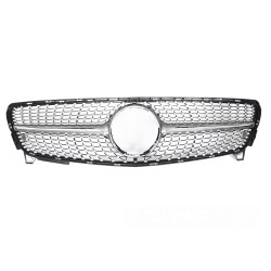 Mercedes W176 2015-2018 - Přední maska DIAMOND STYL stříbrná s chromem