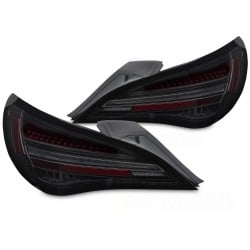 Mercedes CLA C117 / X117 2013-2019 - zadní LED světla černá kouřová SEQ red bar s OEM LED
