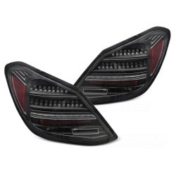 Mercedes třídy C W205 2014-2021 - zadní LED světla černá SEQ pro model s OEM žárovkovými světly