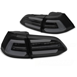Volkswagen Golf VII Variant 2013-2017 s OEM LED - zadní LED BAR světla černá/kouřová SEQ