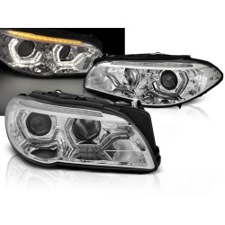 BMW F10/F11 10-13 - přední chrom světla ASF s LED 3D pro xenon a dynamickým blinkrem