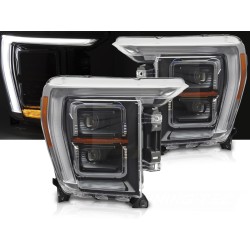 FORD F150 MK14 2020-2023 - přední světla FULL LED černá DRL SEQ