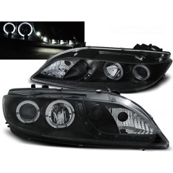 MAZDA 6 02-07 - přední černá světla ANGEL EYES s LED svícením