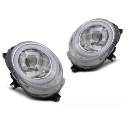 Mini Cooper F55/F56/F57 2014-2017 - přední světla TUBE chromová DRL