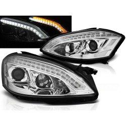 MERCEDES W221 05-09 - přední chrom světla pro xenon s LED svícením