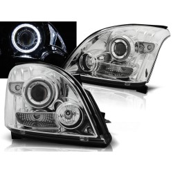 TOYOTA LAND CRUISER 120 03-09 - přední chrom světla ANGEL EYES CCFL