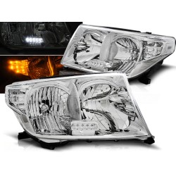 TOYOTA LAND CRUISER FJ200 07-12 - přední chrom světla s LED blinkrem