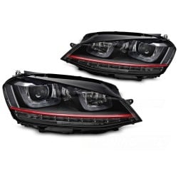 Volkswagen Golf VII 2013-2017 - Přední LED světla červená SEQ DRL