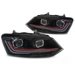 Volkswagen Polo V 6R 2009-2017 - Přední LED světla RED LINE SEQ DRL