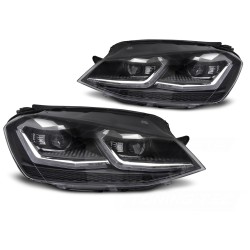 Volkswagen Golf VII 2013-2017 - Přední LED světla stříbrná SEQ