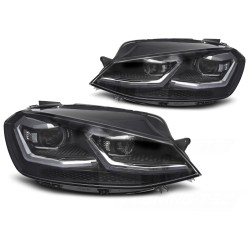 Volkswagen Golf VII 2017-2019 - Přední LED světla se stříbrnou linkou SEQ
