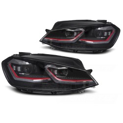 Volkswagen Golf VII 2017-2019 - Přední LED světla se červenou linkou SEQ