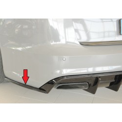 Rieger spoiler pod zadní nárazník na levé straně pro Audi A6 4G, C7 sedan r.v. 09/14-, plast ABS lakovaný do černé lesklé barvy